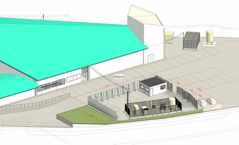 瀬戸谷総合管理センター　仮設計画イメージパース